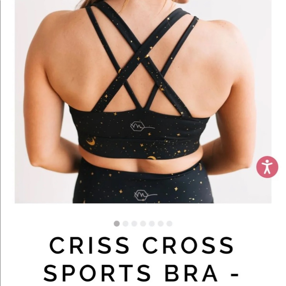 Maven Thread Criss Cross Bra with Moons